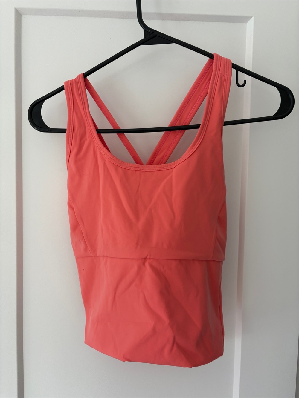 Coral Pink Crossback Tank Top